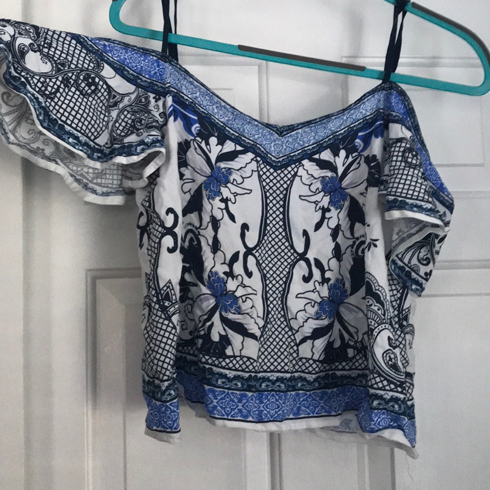 Off The Shoulder Patterned Top - image 1